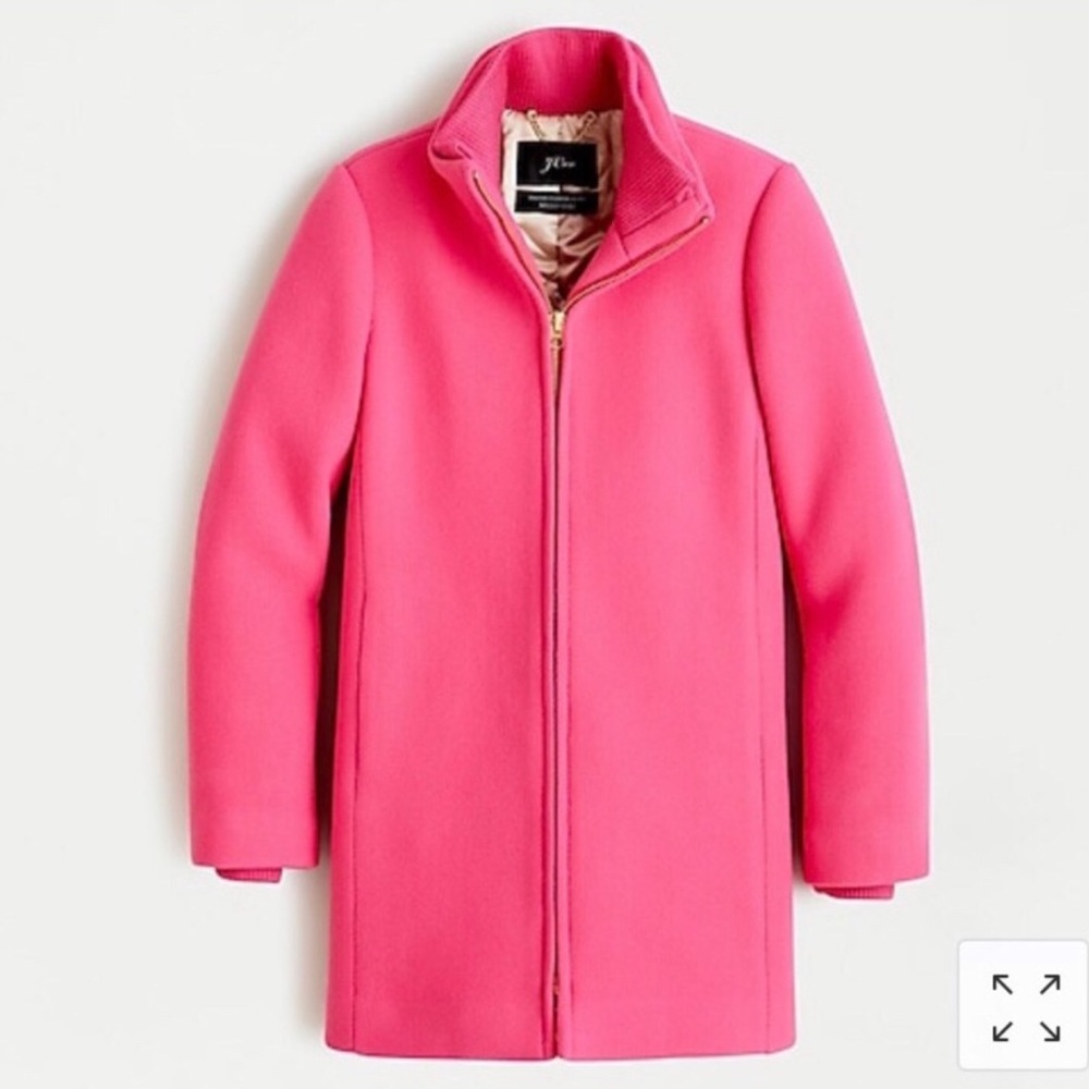 NWT J. Crew lodge coat in berry